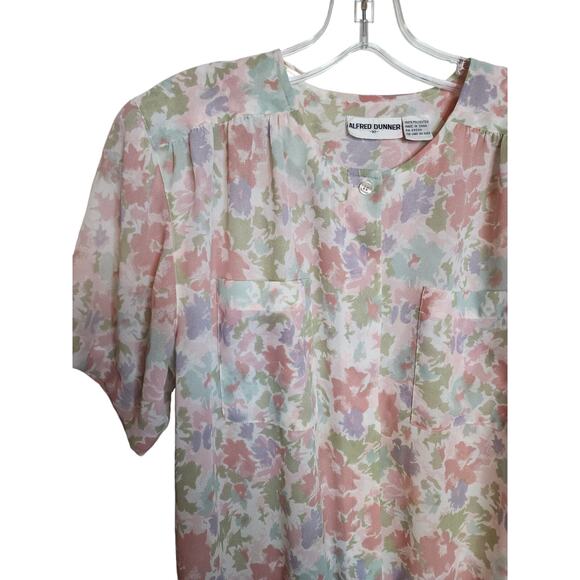 Alfred Dunner Watercolor Floral Blouse, Size 10 - Picture 2 of 4